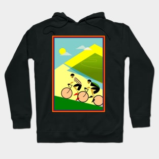 Bicycle Racing Abstract Psychedelic Print Hoodie